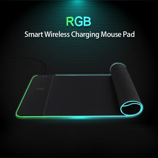 RGB MOUSE PAD 15W ΜΕ ΜΟΝΑΔΑ ΑΣΥΡΜΑΤΗΣ ΦΟΡΤΙΣΗΣ 70x30