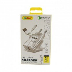 ΓΡΗΓΟΡΟΣ ΦΟΡΤΙΣΤΗΣ MICROUSB 3.0A ANDOWL Q-W061C ΓΡΗΓΟΡΟΣ ΦΟΡΤΙΣΤΗΣ MICROUSB 3.0A ANDOWL Q-W061C