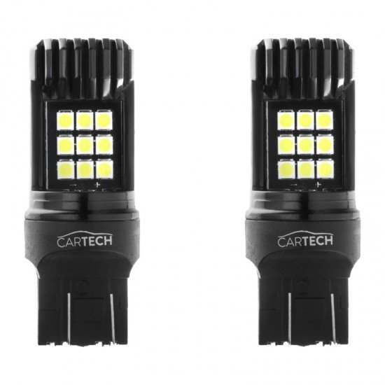 ΛΑΜΠΑ LED 2PCS T20 W21W 12-24V (W3X16D) 6000K FULL CANBUS