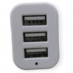 Φορτιστής Αυτοκινήτου DC 12-24V με 3 Εξόδους USB DC 5V Max 2.1A 