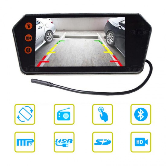Οθόνη Αφής 7" για Εσωτερικό Καθρέφτη Αυτοκινήτου Universal με Bluetooth/USB
