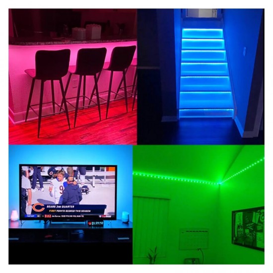 Ταινία LED RGB 1m BT με Τροφοδοτικό και Τηλεχειριστήριο RGB5050 12V AB-Z968