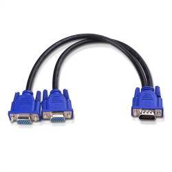 VGA FEMALE TO 2 VGA MALE ADAPTER  VGA FEMALE TO 2 VGA MALE ADAPTER