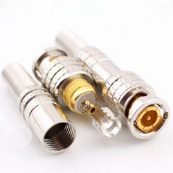 BNC-202 Βύσμα BNC αρσενικό ίσιο μεταλλικό επίχρυσο με βίδα BNC-202 Βύσμα BNC αρσενικό ίσιο μεταλλικό επίχρυσο με βίδα