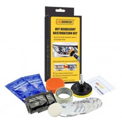 ΣΕΤ ΞΕΘΑΜΠΩΜΑΤΟΣ ΦΑΝΑΡΙΩΝ ΑΥΤΟΚΙΝΗΤΟΥ & ΑΦΑΙΡΕΣΗΣ ΓΡΑΤΖΟΥΝΙΩΝ LOCOBONDSO DIY HEADLIGHT RESTORATION KIT 