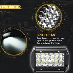 Αδιάβροχος προβολέας - μπάρα εργασίας 18 LED 54W  6000K αυτοκινήτου  Αδιάβροχος προβολέας - μπάρα εργασίας 18 LED 54W  6000K αυτοκινήτου