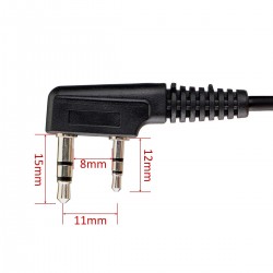 Μικρόφωνο 2 ακίδων PTT Walkie Talkie για Baofeng Kenwood TYT Radio SS Μικρόφωνο 2 ακίδων PTT Walkie Talkie για Baofeng Kenwood TYT Radio SS