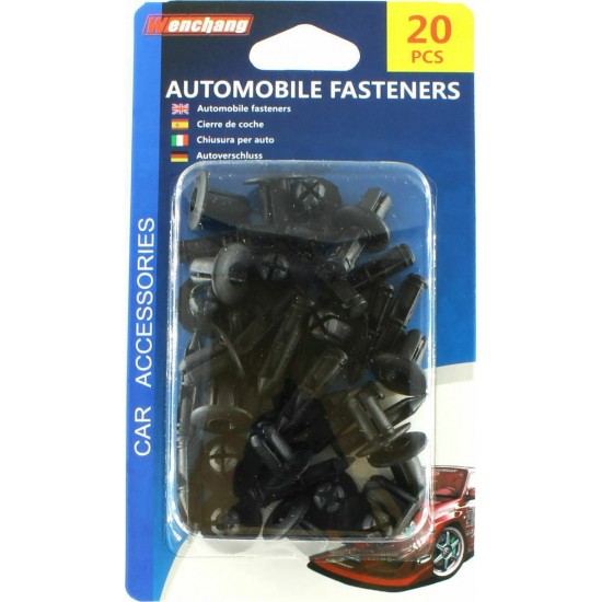 Πλαστικά κουμπώματα για το αυτοκίνητο μαύρα ΟΕΜ (20ΤΜΧ)