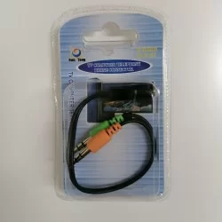  ΑΝΤΑΠΤΟΡΑΣ ΑΠΟ 3.5MM 4-PIN JACK ΣΕ 2X 3.5M 3-PIN JACK