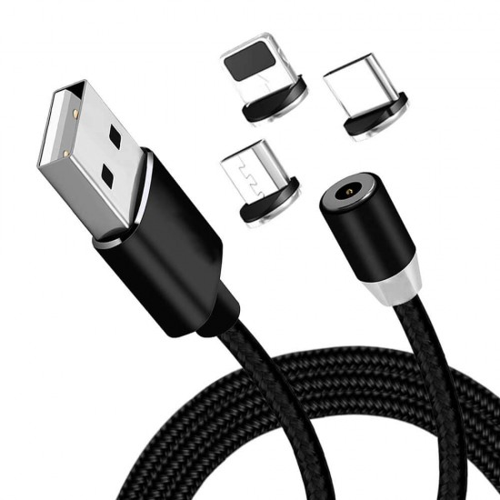 Καλώδιο με μαγνητικό βύσμα  3 in 1 Micro USB - Type C - Lightning