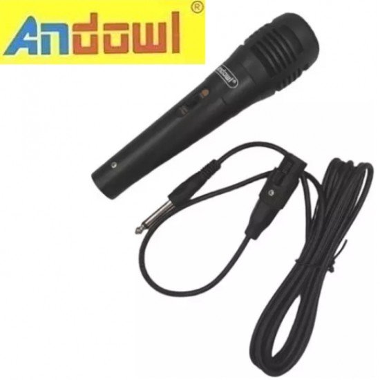 Ενσύρματο μικρόφωνο φωνής μαύρο Q-MIC544 ANDOWL
