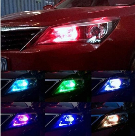 LED RGB ψείρες αυτοκινήτου Τ10 με τηλεχειριστήριο