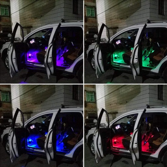 LED RGB ψείρες αυτοκινήτου Τ10 με τηλεχειριστήριο