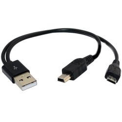 Διπλό καλώδιο USB σε Mini Usb και Micro Usb Διπλό καλώδιο USB σε Mini Usb και Micro Usb